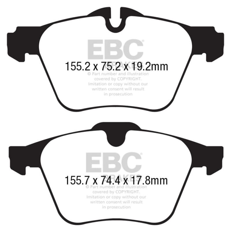 EBC Redstuff Brake Pad Set for Chevy C6 6-Piston High-Performance