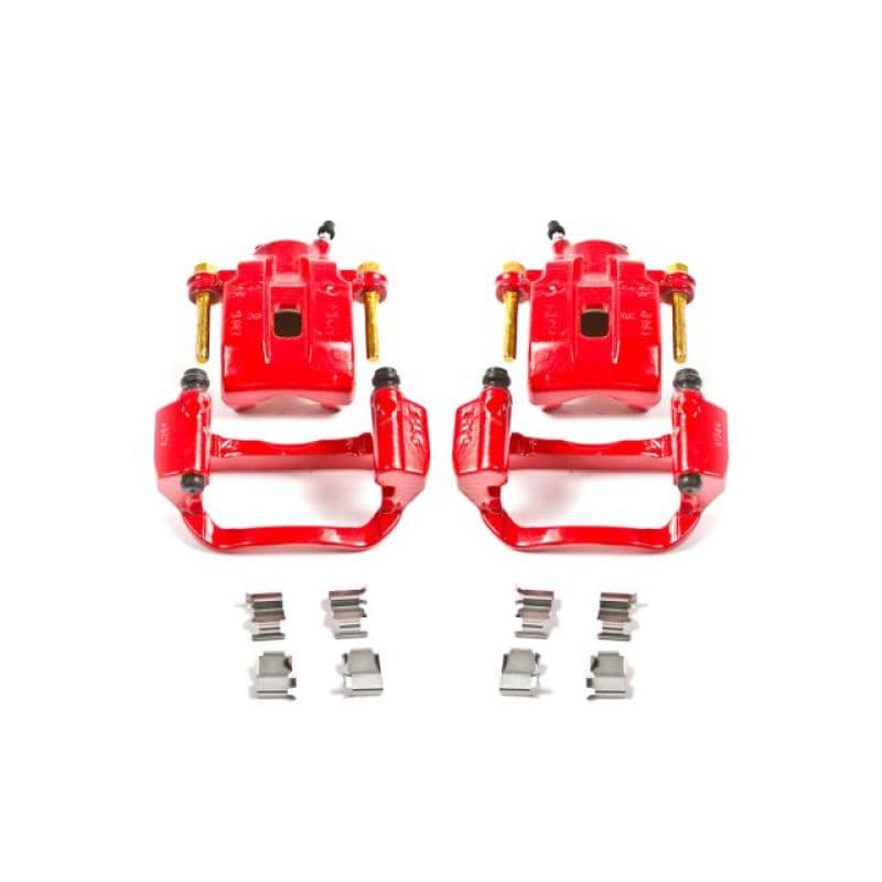 PowerStop Brake Calipers Pair High-Temp Red Powder Coat