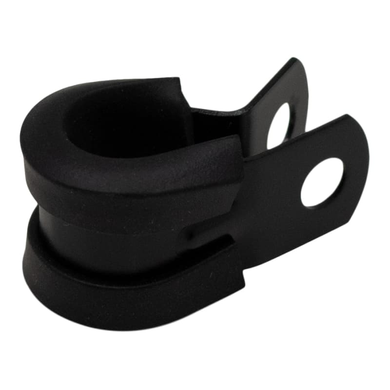 DeatschWerks Rubber Cushioned P-Clamp for 6AN Hose 9.5mm ID Matte Black