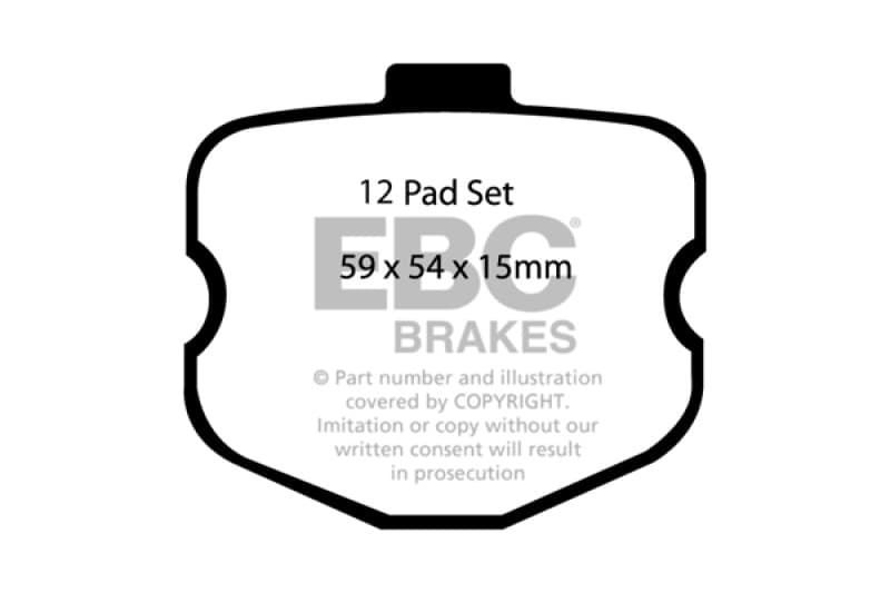 EBC Redstuff Brake Pad Set for Chevy C6 Low Dust Synthetic Fiber Ceramic