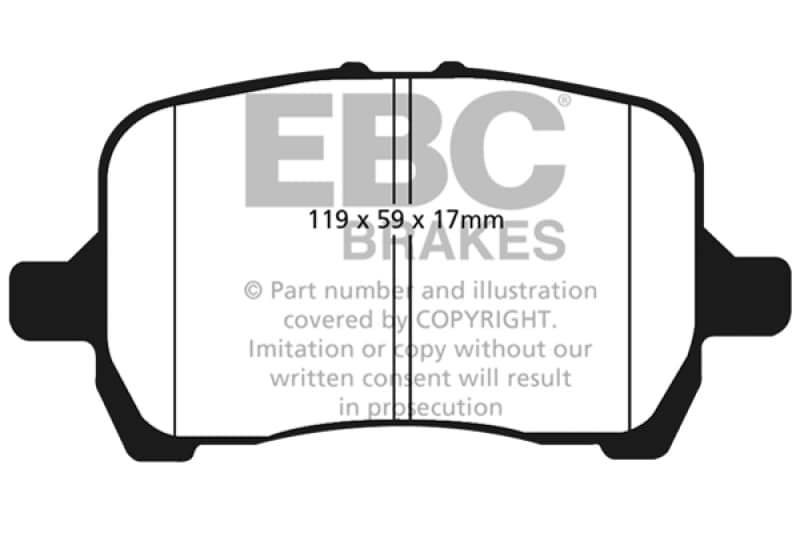 EBC Ultimax2 Brake Pad Set for Urban/Daily Driver OEM Replacement