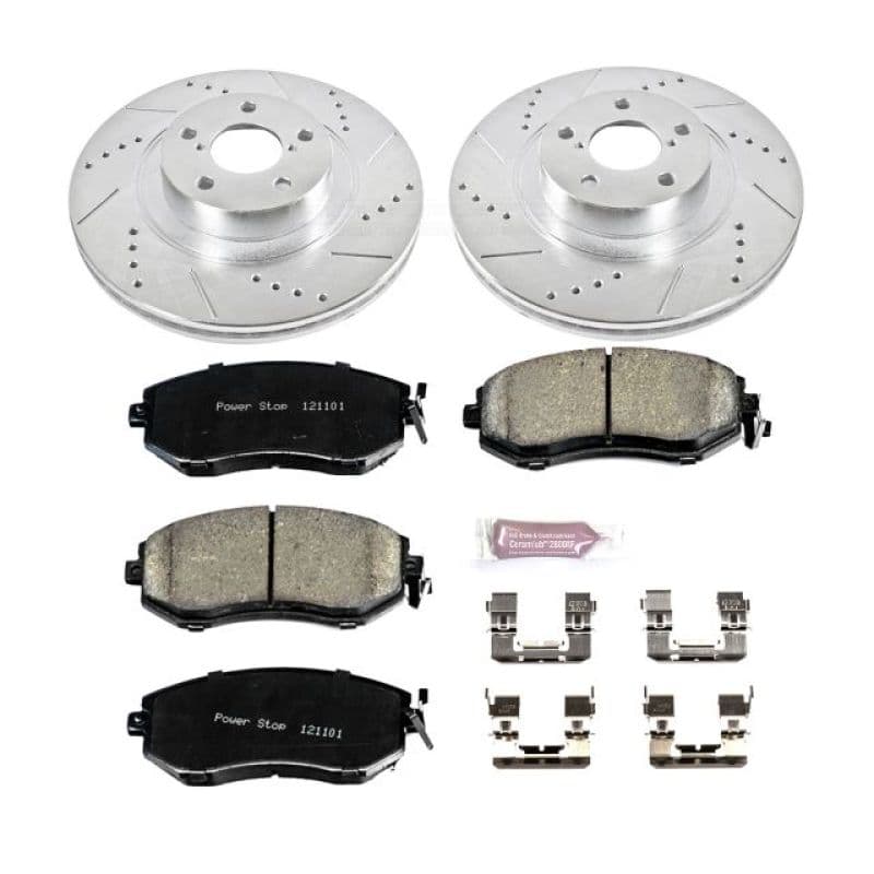 PowerStop Z23 Evolution Brake Kit for Daily Driver Carbon-Fiber Ceramic Pads