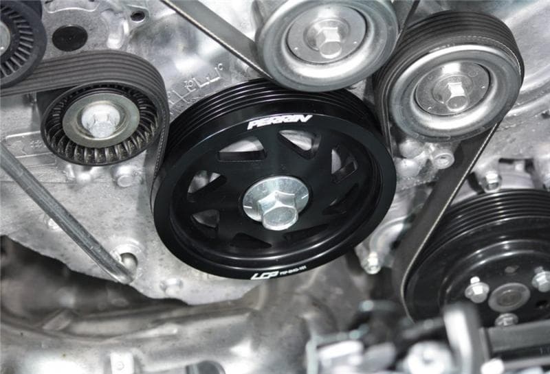 Perrin Performance Lightened Crank Pulley for Subaru WRX/BRZ/FXT/Crosstrek Black - Image 4