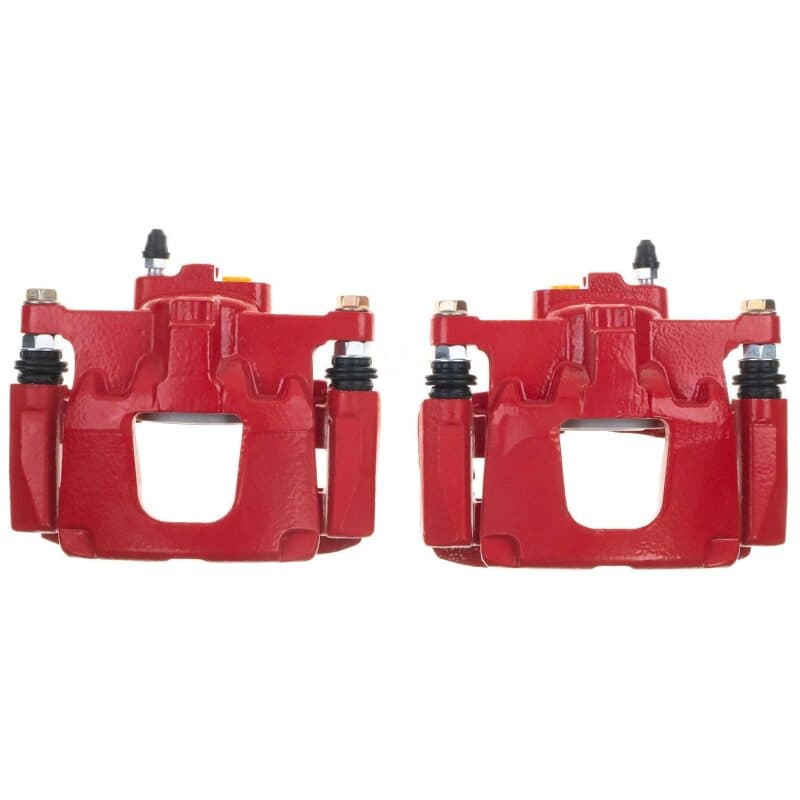 PowerStop Brake Calipers Pair Electrostatic Red Powder Coat Durable Coating - Image 4