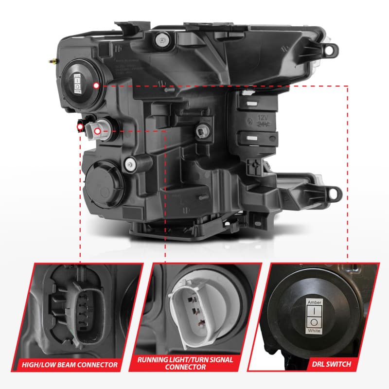 ANZO Z-Series Full LED Projector Headlights for 18-20 Ford F-150 (Halogen) Pair - Image 5