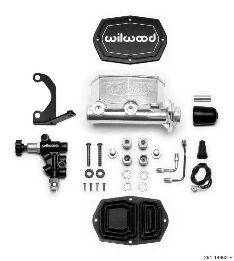 Wilwood Compact Tandem Master Cylinder 1in Bore with Bracket and Valve