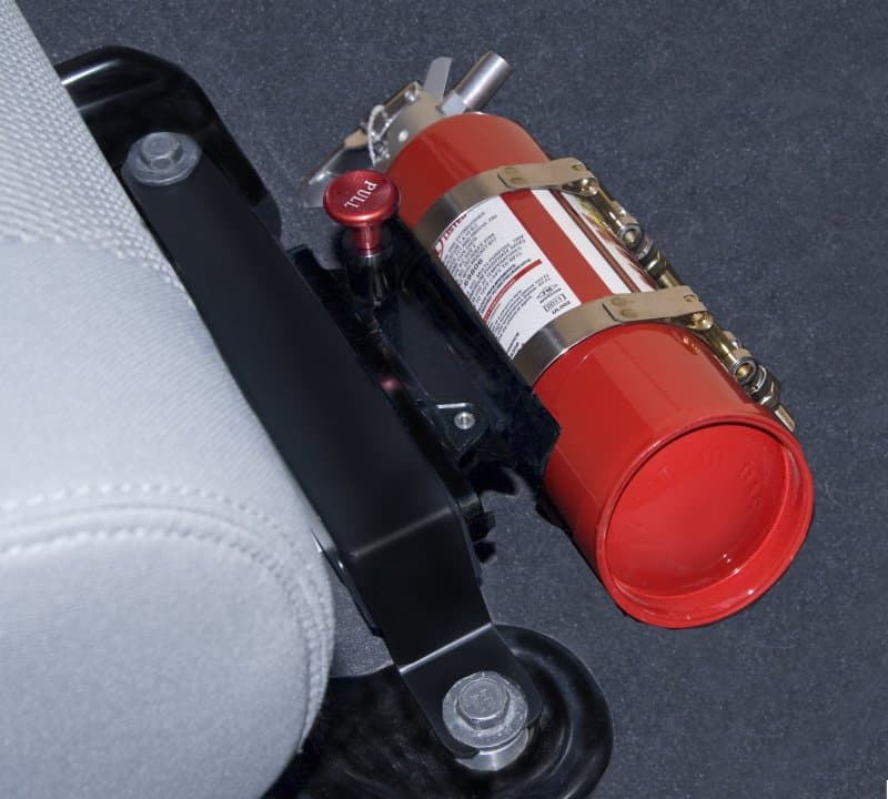 DV8 Offroad Fire Extinguisher Mount Billet Aluminum Quick Release Anodized Black - Image 5