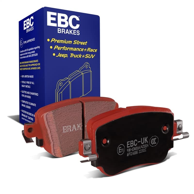 EBC Redstuff Brake Pad Set for Chevy C6 Synthetic Fiber Low Dust