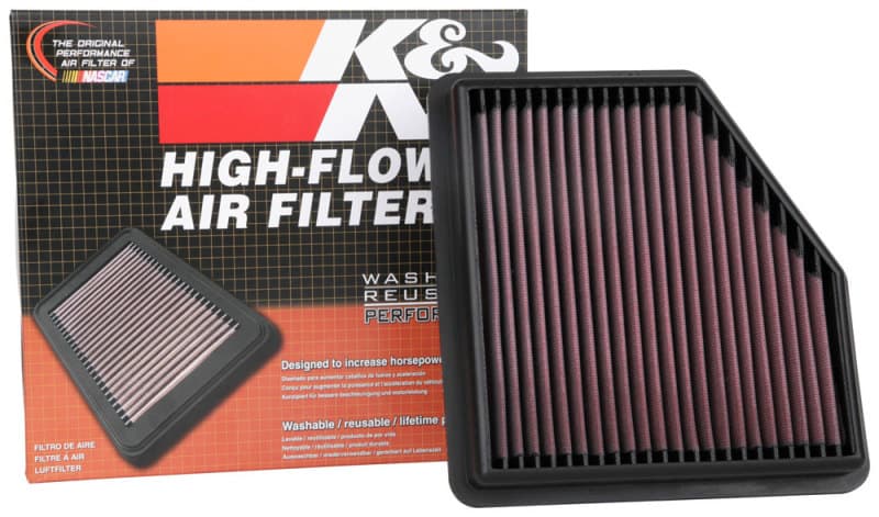 K&N Engineering Drop-In Air Filter High-Flow Washable Reusable - Image 4
