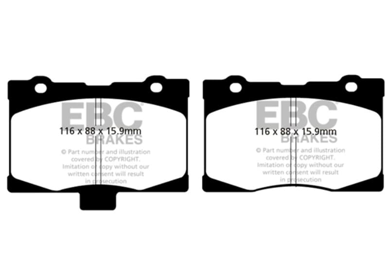 EBC Yellowstuff Brake Pad Set for Street and Track Driving High Performance - Image 2
