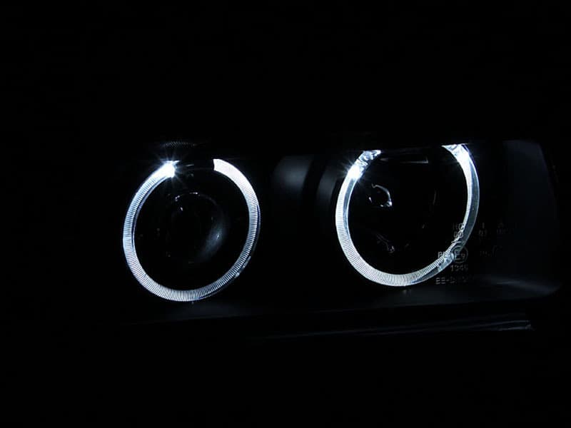 ANZO Projector Headlights for 2Dr Models Clear Lens Black Housing Pair G2 - Image 4