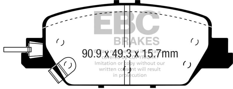 EBC Yellowstuff Brake Pad Set for Street and Track Driving High Friction