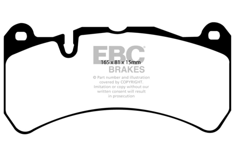 EBC Redstuff Brake Pad Set for Chevy C6 Low Dust Synthetic Fiber Ceramic
