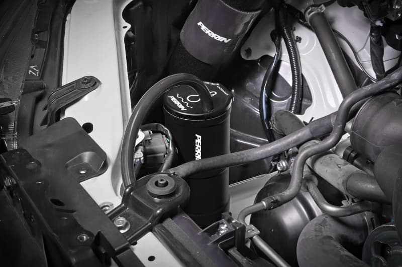 Perrin Performance Coolant Overflow Tank for Engine Bay CNC-Machined Black - Image 4