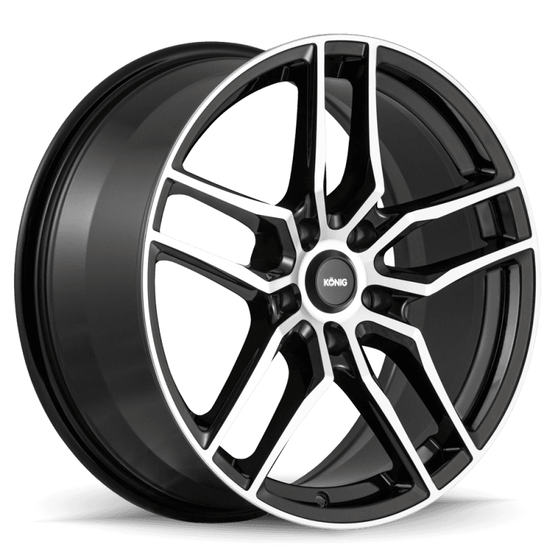 Konig Intention 16x7.5 5x108 ET45 Gloss Black/Machine Face Wheels