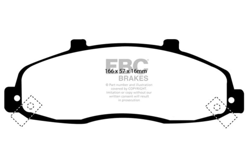 EBC Brake Pad Set for Chevy C6 6-Piston Greenstuff - Image 2