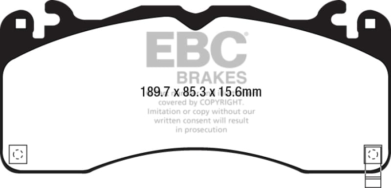 EBC Yellowstuff Brake Pad Set for Street and Track Driving High Performance