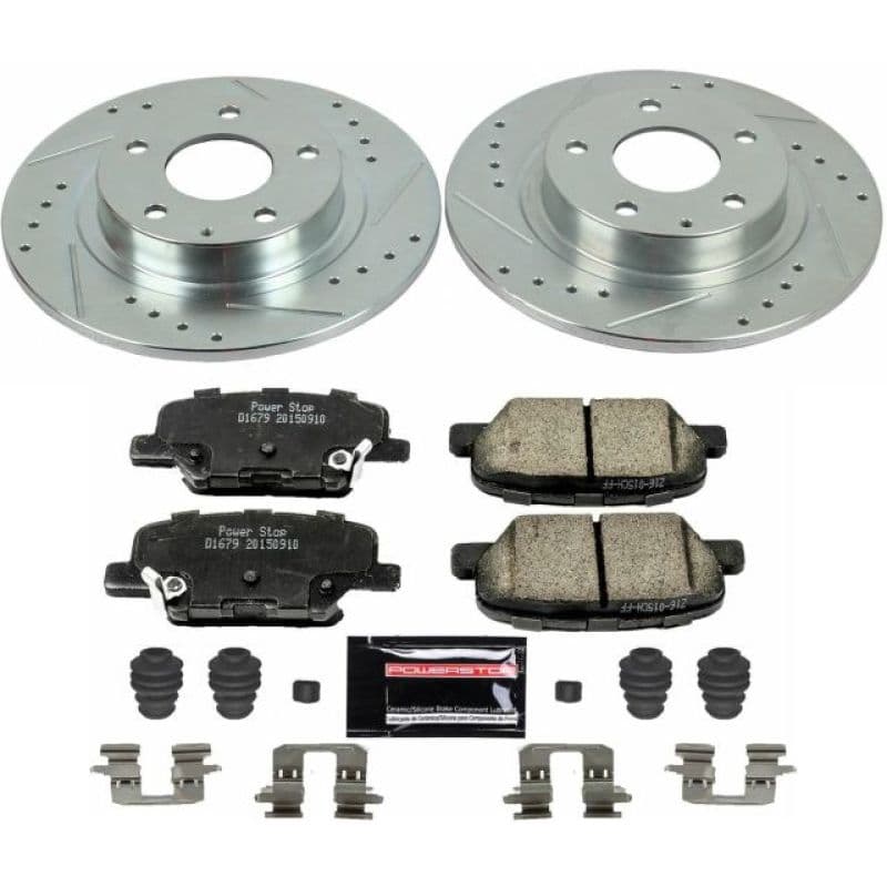 PowerStop Z23 Evolution Sport Brake Kit for Daily Driver with Carbon-Fiber Ce...