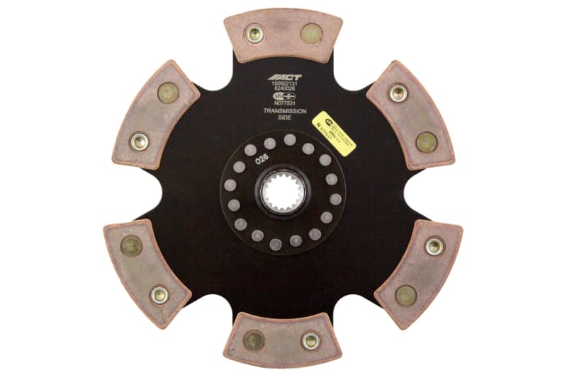 ACT Race Clutch Disc 6-Pad Rigid Ceramic Friction for Larger Clutch Sizes