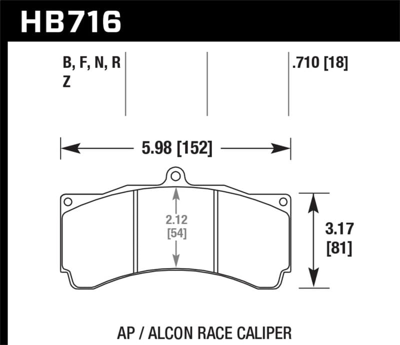 Hawk Performance HPS Brake Pad Set for Street Vehicles High Friction Compound