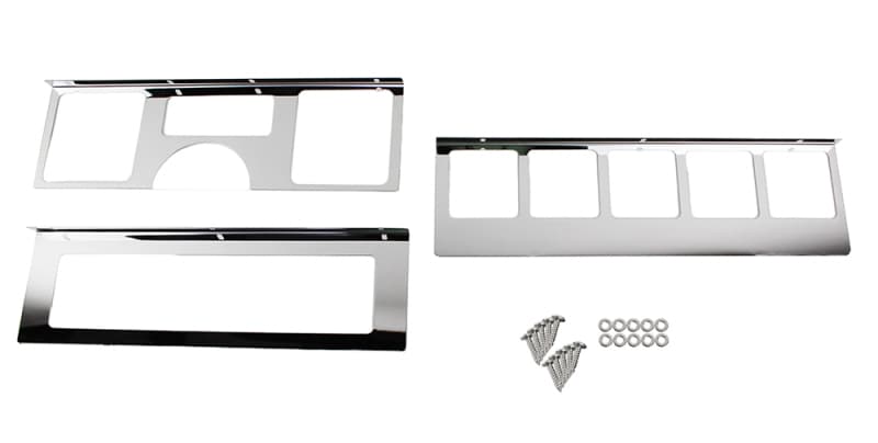 Kentrol Dash Panel Overlay for 87-95 Jeep Wrangler YJ Polished Silver 3-Piece...