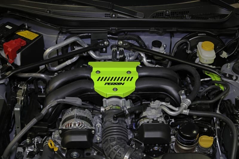 Perrin Performance Engine Cover for Subaru BRZ Toyota GR86 2022-2025 Neon Yellow - Image 3