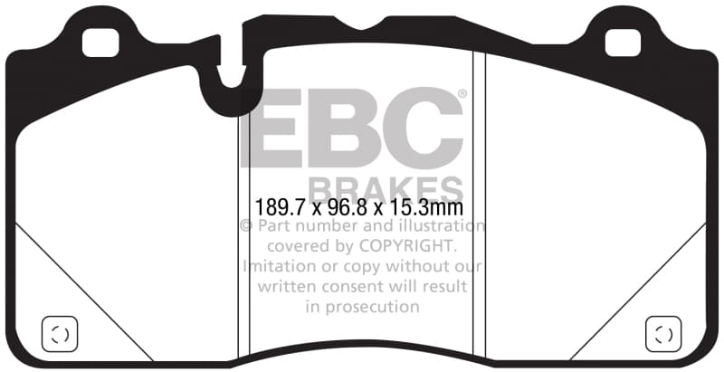 EBC Yellowstuff Brake Pad Set for Street and Track Driving Aramid Fiber Compound