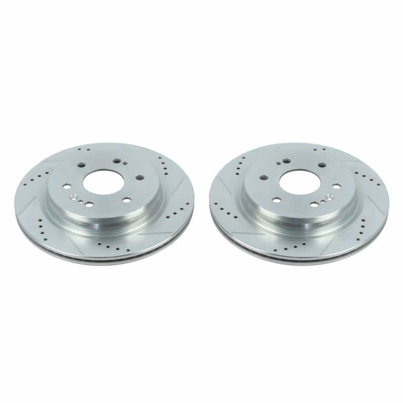 PowerStop Evolution Drilled/Slotted Rotor 355mm for OE Fit Silver Zinc