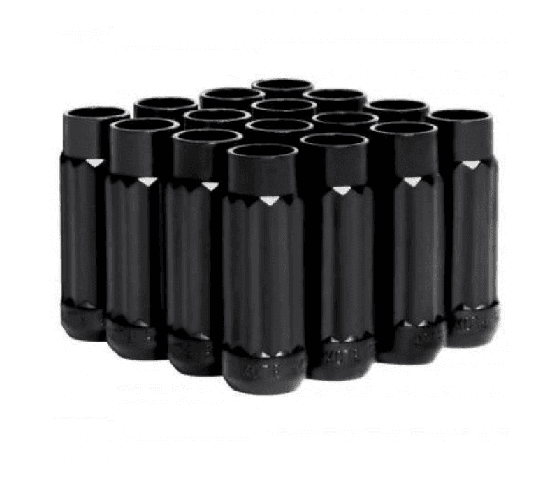 BLOX Racing 12-Sided P17 Tuner Lug Nuts 12x1.25 Black Steel Set of 16