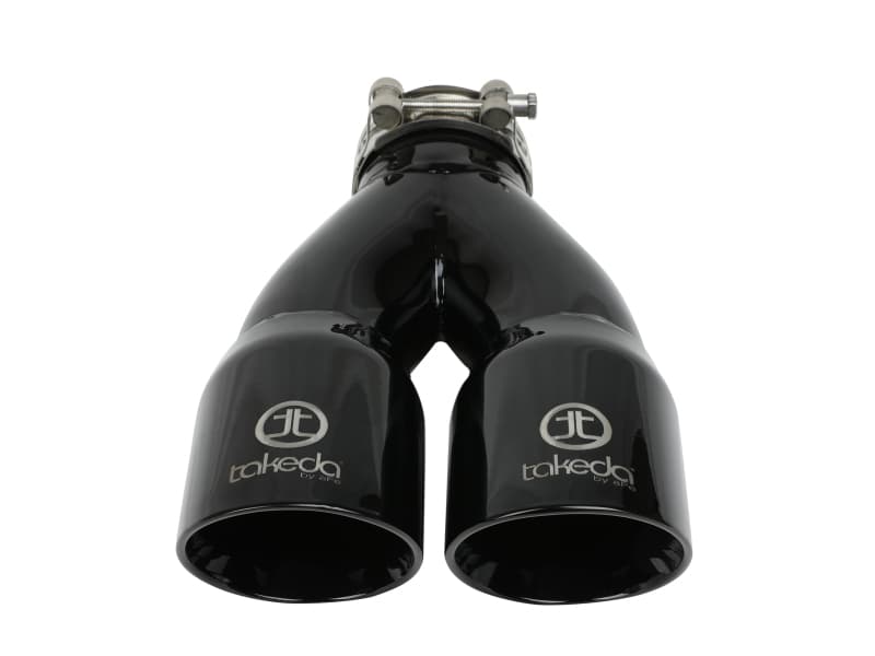 aFe Takeda Exhaust Tip 304 Stainless Steel Black Clamp-On - Image 4