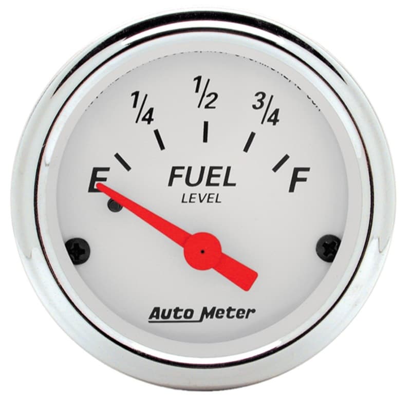 AutoMeter Fuel Gauge for Multiple Vehicles 5 Resistance Ranges Arctic White