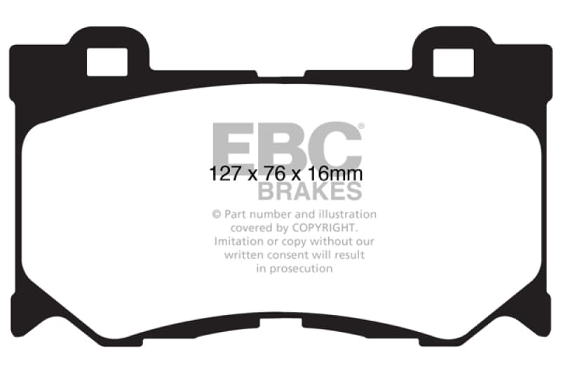 EBC Yellowstuff Brake Pad Set for Street and Track Driving High-Performance