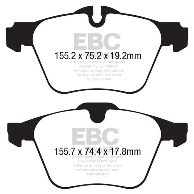 EBC Redstuff Brake Pad Set for Chevy C6 6-Piston High-Performance - Image 2