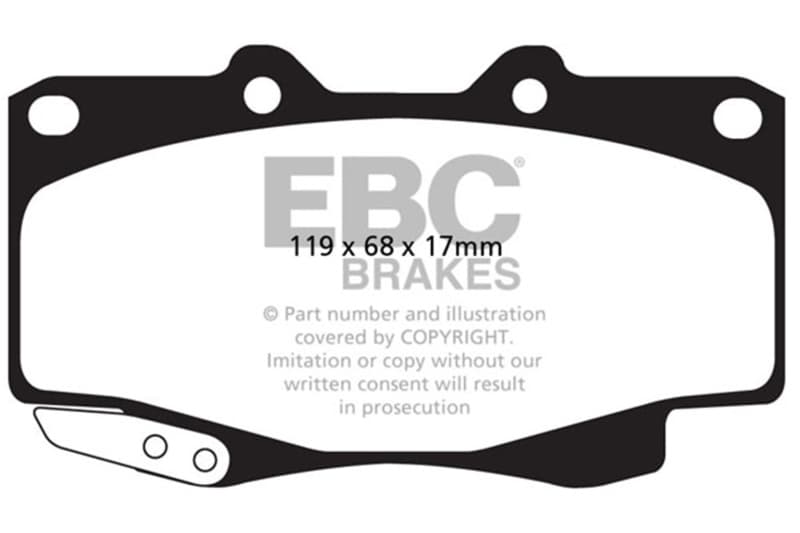 EBC Greenstuff Brake Pad Set for 4x4 Heavy Duty Low Wear Offroad Resistant - Image 2