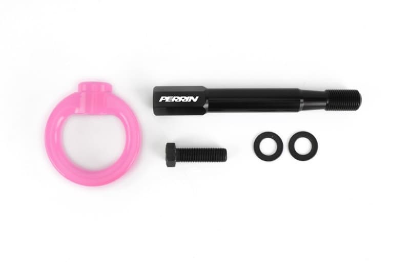 Perrin Performance Tow Hook Kit for 15-21 Subaru WRX/STI Rear Hyper Pink - Image 4