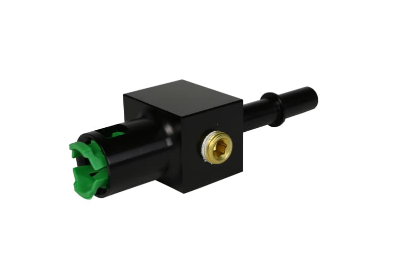 Aeromotive 3/8 Quick Connect Fuel Access Port with ORB-08 and 1/8 NPT Gauge Port