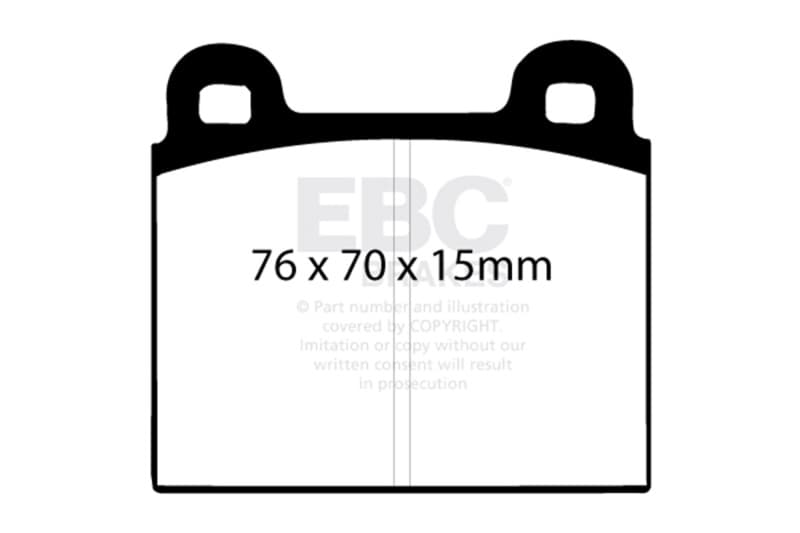 EBC Redstuff Brake Pad Set for Chevy C6 Low Dust Ceramic Fiber Compound - Image 2