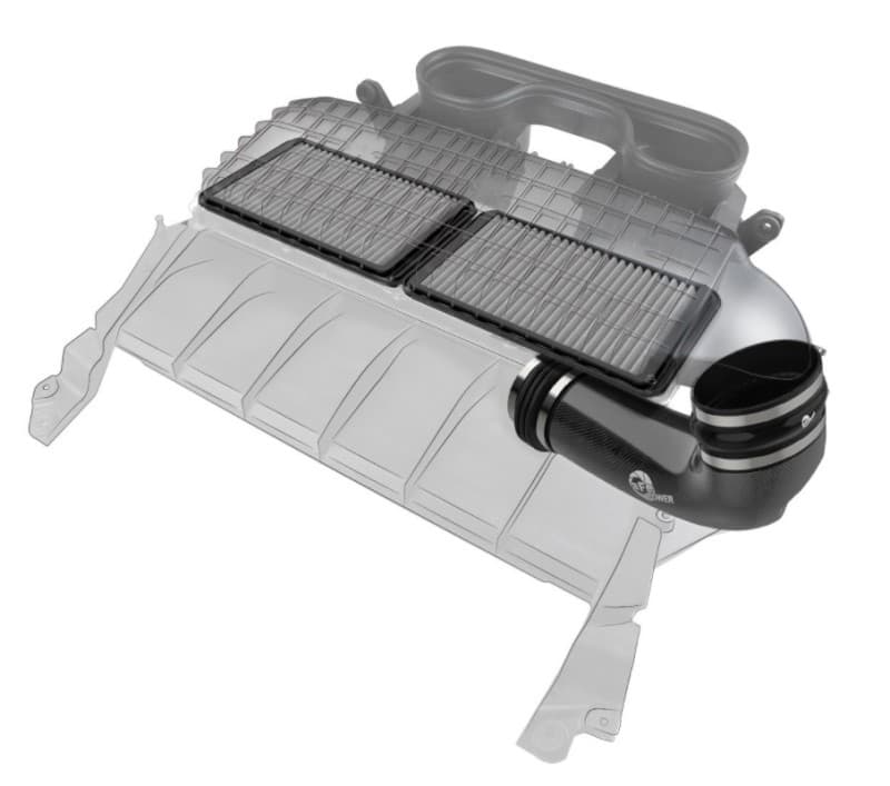 aFe Super Stock Induction System with Pro DRY S Filter, Carbon Fiber Tubes - Image 2