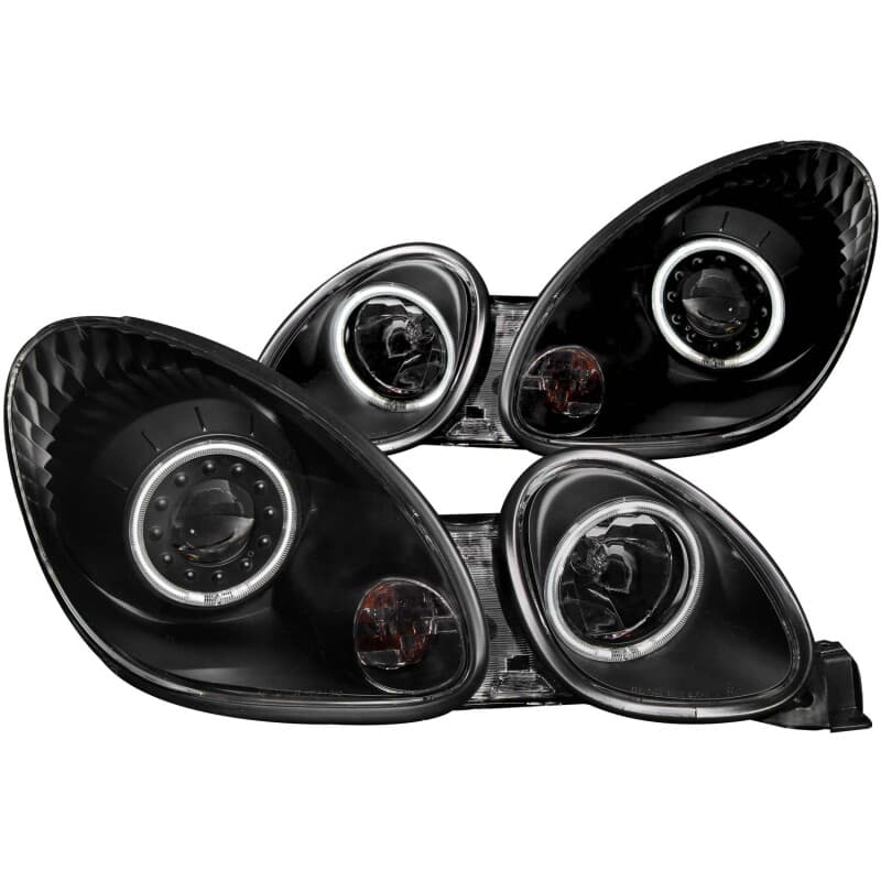 ANZO Projector Headlights for 4Dr Non HID Models Pair Clear Lens Black Housing - Image 2