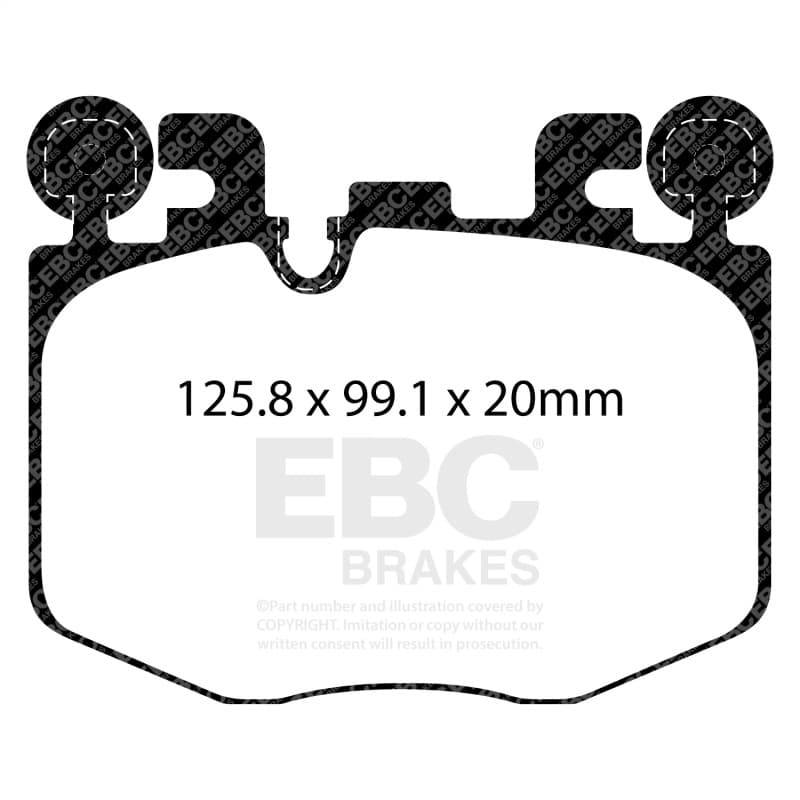 EBC Redstuff Brake Pad Set for Chevy C6 Low Dust Synthetic Fiber Ceramic
