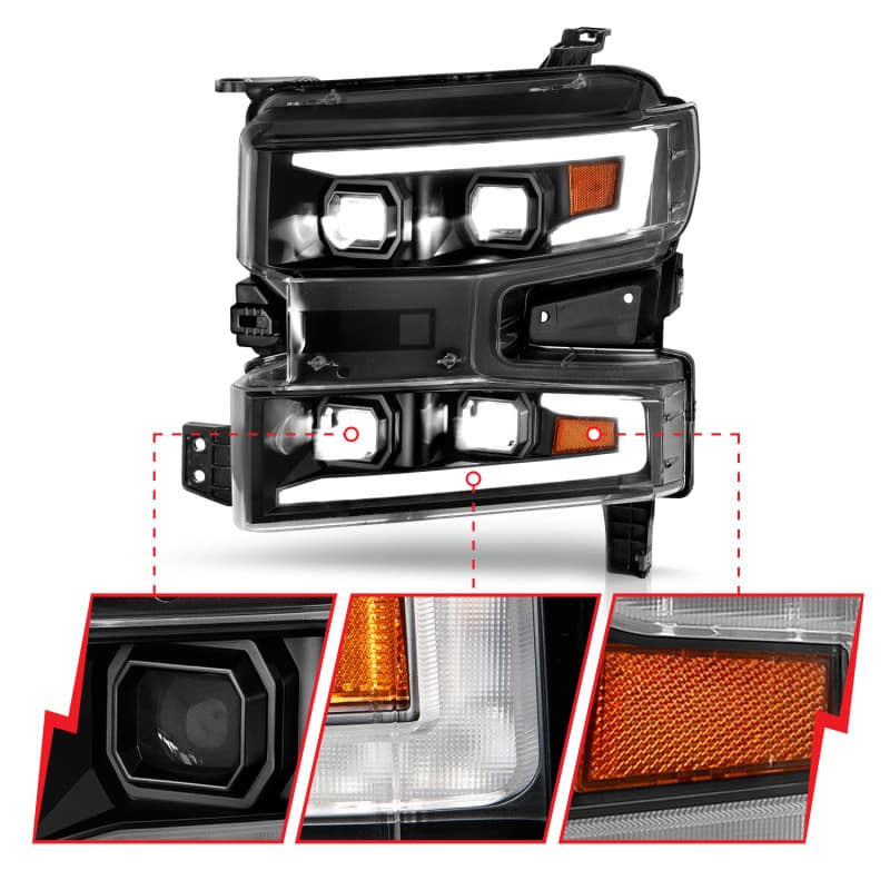 ANZO LED Projector Headlights for Chevy C6 111566-R - Image 4
