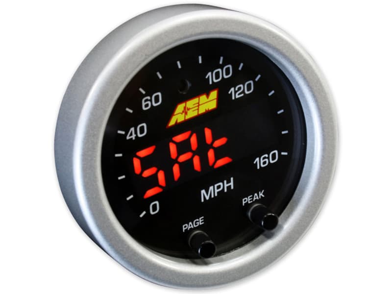 AEM X-Series GPS Speedometer Gauge 4-Digit LED Display with Sweeping Needle - Image 5