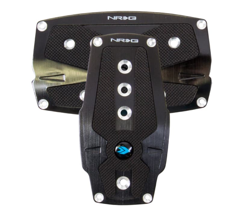 NRG Aluminum Sport Pedals A/T Black w/Black Rubber Inserts - Image 2