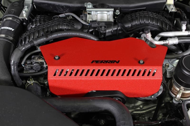 Perrin Performance Pulley Cover for 22-25 Subaru WRX Red Tall PSP-ENG-153RD - Image 4