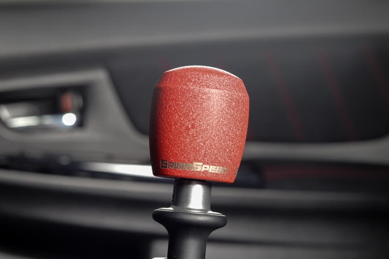 GrimmSpeed Stubby Shift Knob Stainless Steel M12x1.25 Red - Image 3
