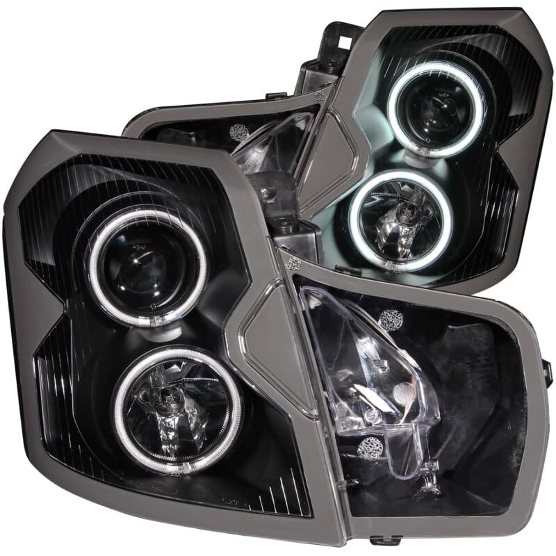 ANZO Projector Headlights for Non-HID Models Pair Clear Lens Black Housing - Image 2