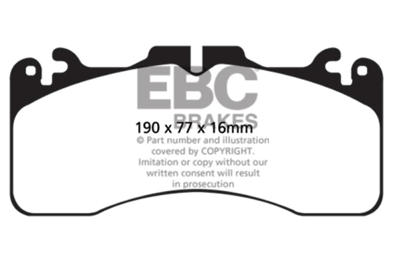 EBC Redstuff Brake Pad Set for Chevy C6 Low Dust Synthetic Fiber Ceramic