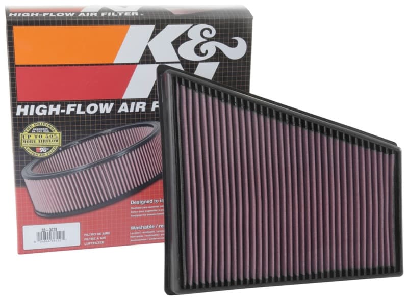 K&N Engineering Drop-In Air Filter Washable Reusable High-Flow for Universal Fit - Image 5