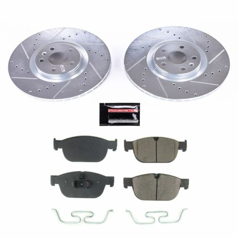 PowerStop Z23 Evolution Brake Kit for Daily Drivers Carbon-Fiber Ceramic Pads