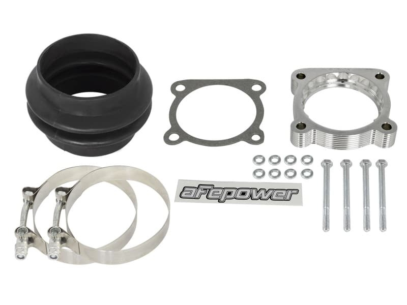 aFe Silver Bullet Throttle Body Spacer 6061-T6 Billet Aluminum Serrated/Helix... - Image 4